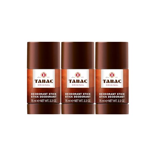 Tabac® Original ekonomiczny zestaw dezodorantów w sztyfcie oryginalny od 1959 roku delikatny dla skóry zapach oryginału ochrona 24 godziny 3 x 75 ml