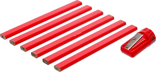 BGS Diy 85853 Ołówki ciesielskie 175 mm z temperówką 7 szt. - obrazek 1