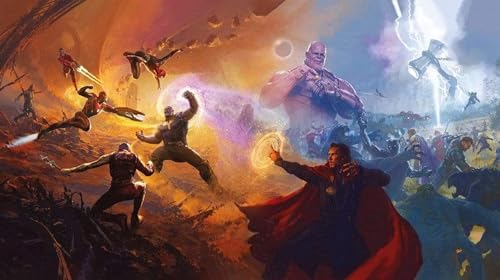Komar Marvel Fototapeta z włókniny Avengers Epic Battles Two Worlds Rozmiar: 500 x 280 cm (szerokość wysokość) pokój dziecięcy, tapeta, superbohaterowie, wojna IADX10 076 - obrazek 1