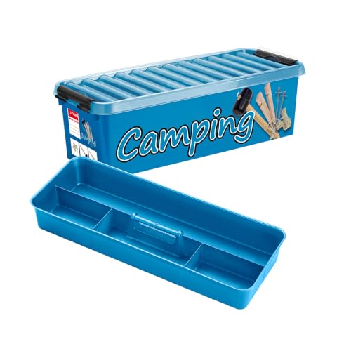 Sunware Q line pudełko do przechowywania, małe, 9,5 l, 48,5 x 19 14,7 cm, tworzywo sztuczne, przechowywania z wkładem, małe na kemping - obrazek 1
