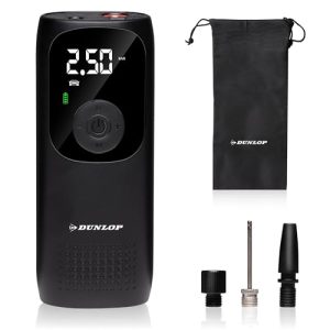 Dunlop Przenośna Sprężarka powietrza 150 PSI Bezprzewodowa Pompka do opon z portem USB C Pompa rowerowa wszystkich wentyli piłek 10 bar manometrem Czarny Dunlop Przenośna Sprężarka powietrza 150 PSI Bezprzewodowa Pompka do opon z portem USB C Pompa rowerowa wszystkich wentyli piłek 10 bar manometrem Czarny