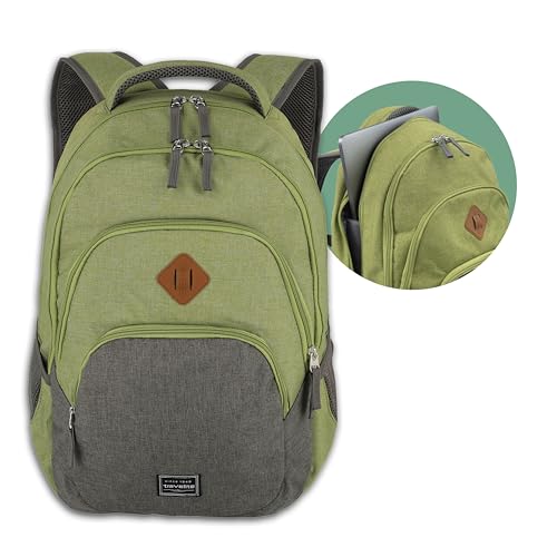 Travelite Basics Plecak, Pojemność 22 L, Zielony/Szary