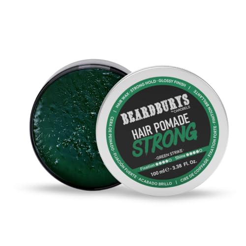 Beardburys Strong Wax Silne utrwalanie wosku do włosów, Połyskujące wykończenie, Przynosi wagę 100 ml