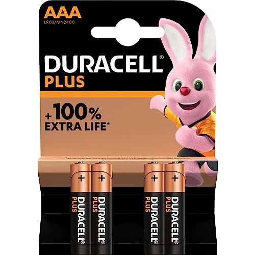 Duracell AAA Plus Baterie alkaliczne – Zestaw 4 szt.