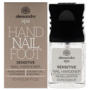 alessandro Spa Sensitive Nail utwardzacz do paznokci bez formaldehydu, wzmacnia łamliwe i cienkie paznokcie, 10 ml alessandro Spa Sensitive Nail utwardzacz do paznokci bez formaldehydu, wzmacnia łamliwe i cienkie paznokcie, 10 ml