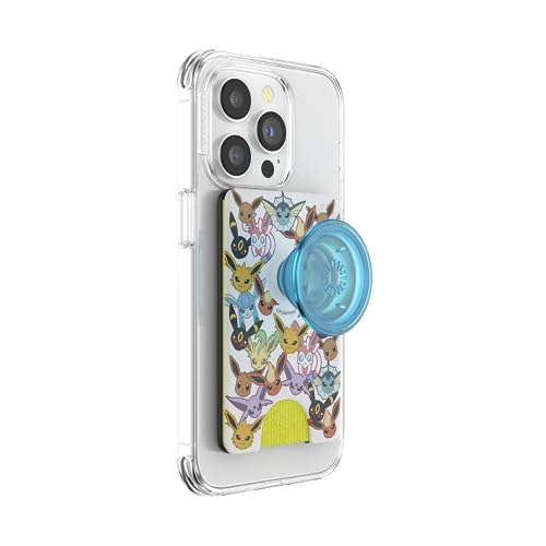 Portfel PopSockets PopWallet+ ze zintegrowanym ymiennym uchwytem PopTop do Telefonów i Tabletów Pokémon Eevee Evolution Faces - obrazek 1