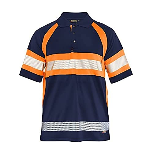Blåkläder UV koszulka polo wysoka wersja 1, granatowa/pomarańczowa L - obrazek 1