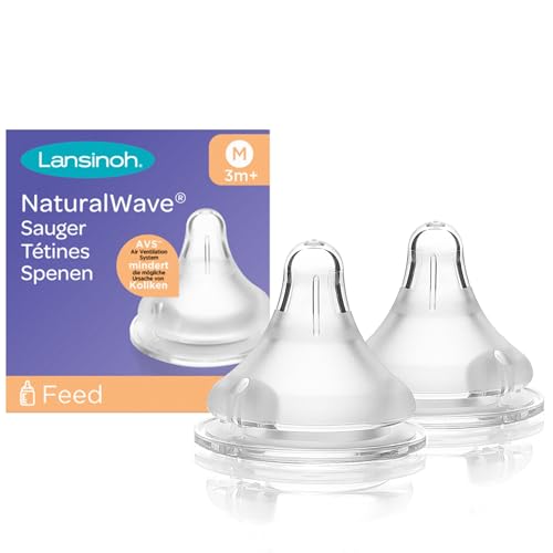 Lansinoh Naturalwave Silikonsauger M, 2 Sztuka Zuignap