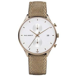 Paul Hewitt Męski chronograf zegarek kwarcowy z paskiem materiałowym PH C Br W 47M