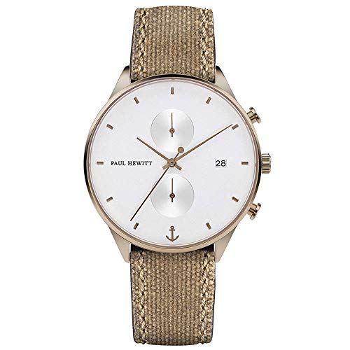 Paul Hewitt Męski chronograf zegarek kwarcowy z paskiem materiałowym PH C Br W 47M - obrazek 1