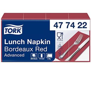 Tork 477422 bordowe serwetki obiadowe 1na8 składane na 2 warstwowe, wstępnie złożone papierowe przekąski i małe dania ma optymalną jakość Tork 477422 bordowe serwetki obiadowe 1na8 składane na 2 warstwowe, wstępnie złożone papierowe przekąski i małe dania ma optymalną jakość