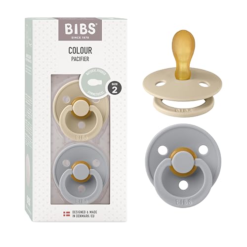 Smoczek BIBS z serii Colour, 2 pak, nie zawiera BPA, Symetryczny kształt gumowej główki. Lateks kauczuku naturalnego, Wyprodukowano w Danii/EU. Rozmiar (6 18 miesięcy), Vanilla/Cloud Smoczek BIBS z serii Colour, 2 pak, nie zawiera BPA, Symetryczny kształt gumowej główki. Lateks kauczuku naturalnego, Wyprodukowano w Danii/EU. Rozmiar (6 18 miesięcy), Vanilla/Cloud