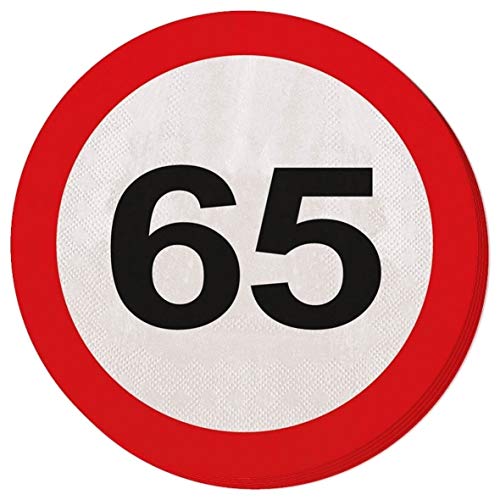 Folat - Serwetki na 65 urodziny 20 sztuk - obrazek 1