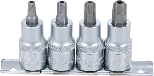 BGS 8885 Zestaw nasadek do bitów 12,5 mm (1/2") profil T (do Torx) z otworem T40 T55 4 szt. - obrazek 1
