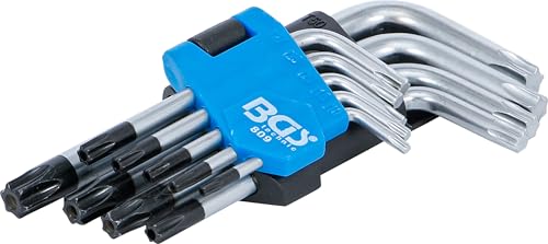 BGS 809 Zestaw kluczy imbusowych krótkie profil T (do Torx) z otworem T10 T50 9 szt. - obrazek 1