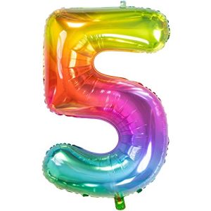 Folat Balon foliowy Yummy Gummy Rainbow Numer 5 86 cm Folat Balon foliowy Yummy Gummy Rainbow Numer 5 86 cm