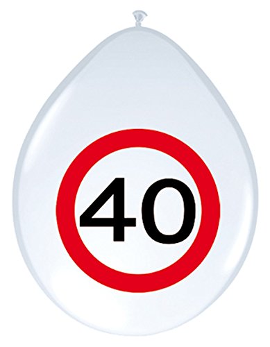 Balony, 40. Urodziny, białe, 12