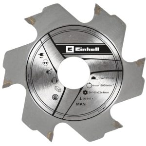 Oryginalna brzeszczot frezarski Einhell 100 x 22 4,0 mm 6Z (akcesoria do frezowania kołków płaskich, pasuje wszystkich frezów płaskich (akumulatorowych), Ø mm) Oryginalna brzeszczot frezarski Einhell 100 x 22 4,0 mm 6Z (akcesoria do frezowania kołków płaskich, pasuje wszystkich frezów płaskich (akumulatorowych), Ø mm)