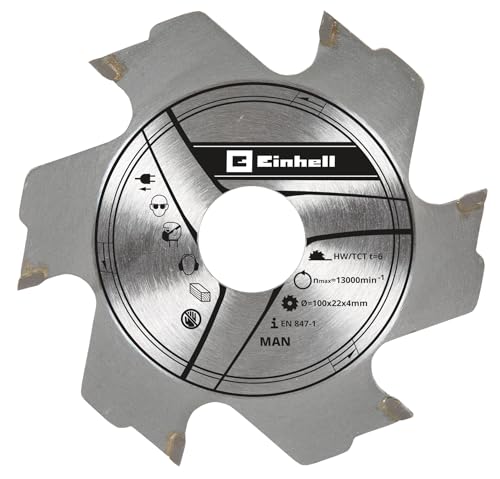 Oryginalna brzeszczot frezarski Einhell 100 x 22 4,0 mm 6Z (akcesoria do frezowania kołków płaskich, pasuje wszystkich frezów płaskich (akumulatorowych), Ø mm) - obrazek 1