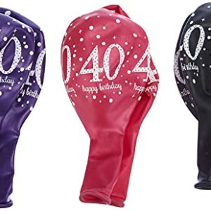 (PKT) różowe balony lateksowe dla dorosłych na 40. urodziny 6 pak (PKT) różowe balony lateksowe dla dorosłych na 40. urodziny 6 pak
