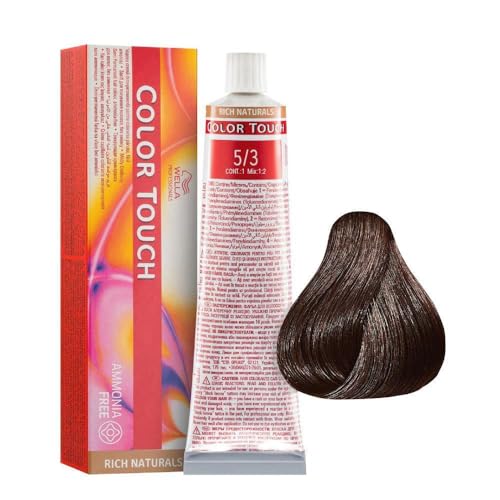 Wella Color Touch 5/3, Bezamoniakowa półtrwała farba do włosów 5/3 60ml