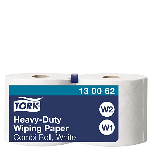 Tork 130062 bardzo mocne uniwersalne chusteczki papierowe, białe (2 sztuki w opakowaniu) 2 x 170 m - obrazek 1