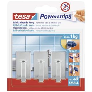 Haczyki Klasyczne Samoprzylepne Tesa POWERSTRIPS 1 kg Bez Wiercenia 3 szt Haczyki Klasyczne Samoprzylepne Tesa POWERSTRIPS 1 kg Bez Wiercenia 3 szt