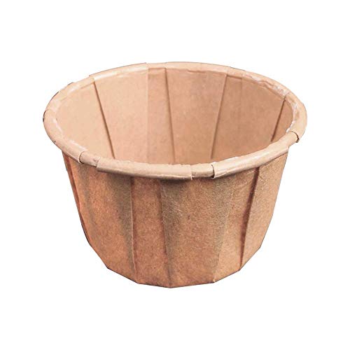 250 sztuk składane papierowe kubki 30 ml Ø 4,2 x X3 cm Natural Perg. Odpychający tłuszcz