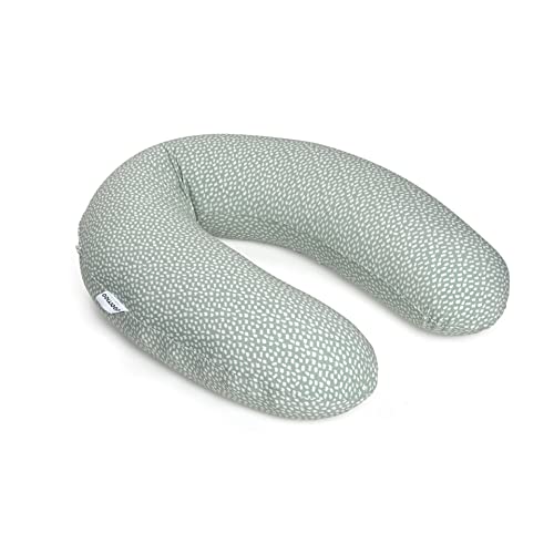 Doomoo Poduszka do karmienia i ciąży Buddy 180 cm, w zestawie poszewka z bawełny ekologicznej, delikatnym wypełnieniem mikroperełek EPS, Oeko-Tex® Standard 100, Cloudy khaki