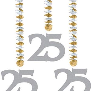 Folat Zawieszki na 25 urodziny/rocznice srebrne 3 sztuki Folat Zawieszki na 25 urodziny/rocznice srebrne 3 sztuki