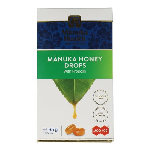 manuka Health, cukierki z miodem MGO 400+, 65g