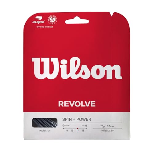 Wilson Rakieta tenisowa String, Revolve, 12,2 m, czarny, 1,25 mm, unisex, WRZ946900