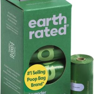Earth Rated Woreczki na psie odchody w rolkach – Lawenda – 120 szt