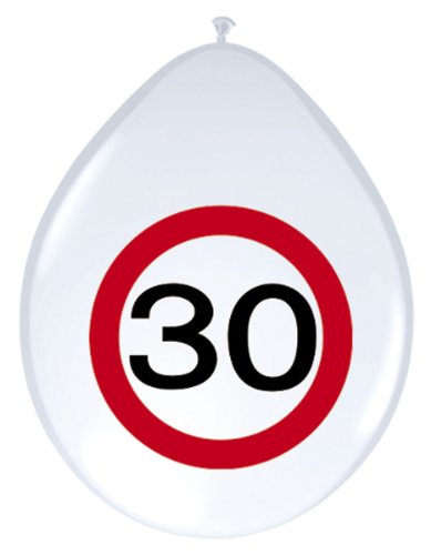 Folat Balony na 30 urodziny 8 sztuk - obrazek 1