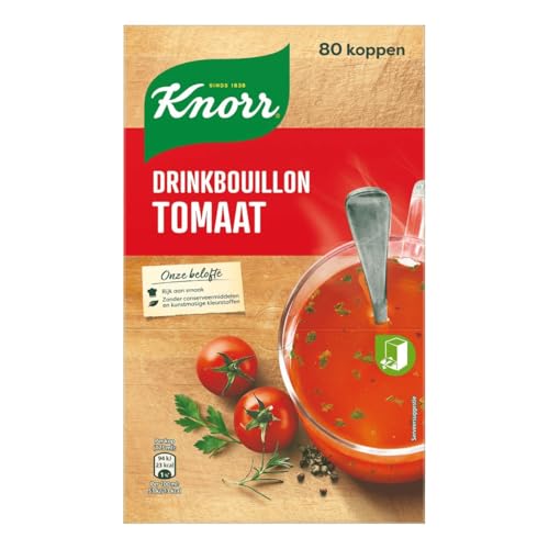 Knorr Drinkbouillon Tomaat Vegetarisch 80 pack Pomidorowy napój wegetariański Bouillon 640g - obrazek 1