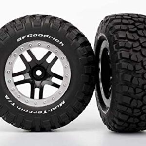Traxxas BFGoodrich KM2 opony na obręczach typu Split Spoke, czarne, 12 mm