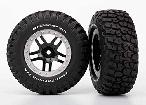 Traxxas BFGoodrich KM2 opony na obręczach typu Split Spoke, czarne, 12 mm