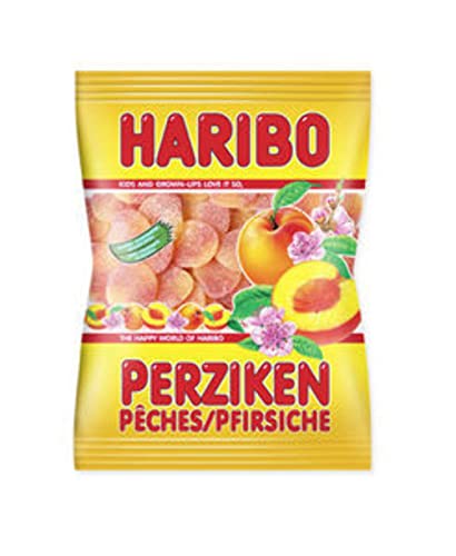 HARIBO Cukierki Peaches (20 x 185 g opakowanie 20 sztuk żelki słodycze 3700