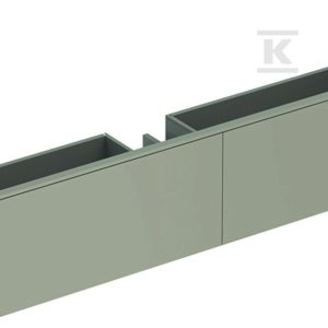 Szafka Xeno2 pod umywalkę 160 cm, 2 szuflady, ciepły szary mat 500.346.00.1