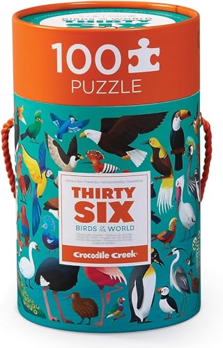 Bertoy 3840552 Puzzle kanister, 36 ptaków, 100 sztuk