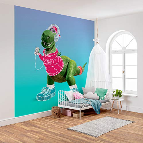 Disney Komar Fototapeta z włókniny Toy Story Roar Rozmiar: 300 x 280 cm (szerokość wysokość) Dinozaury, pokój dziecięcy, tapeta IADX6 030 - obrazek 1