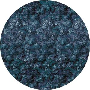 Komar D1 038 Dot, samoprzylepna i okrągła fototapeta, niebieska, biała
