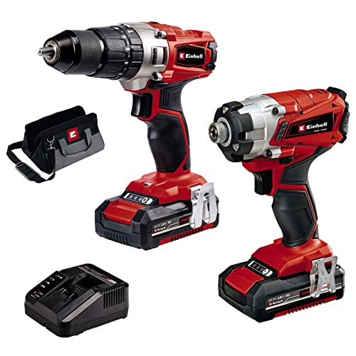 Einhell Wiertło i wkrętarka udarowa kombi 4257214 Power X Change 2,0 Ah 18 V, czerwona, 2 sztuki - obrazek 1
