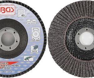 BGS 3974 Listkowa tarcza szlifierska Ø 125 mm K 40 BGS 3974 Listkowa tarcza szlifierska Ø 125 mm K 40