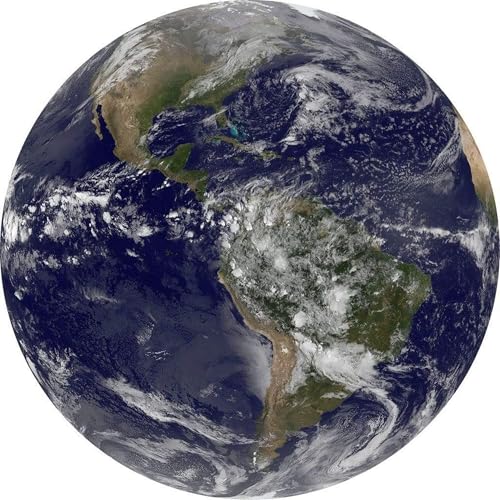 Komar DOT okrągła i samoprzylepna fototapeta z włókniny Earth średnica 125 cm 1 sztuka ziemia, planeta, tapeta, dekoracja, tapeta ścienna, obraz ścienny, wykładzina ze wzorem D1 016 - obrazek 1
