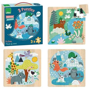 Vilac Puzzle Świata Zwierzęta Od 4 lat 8530, Wielokolorowy Vilac Puzzle Świata Zwierzęta Od 4 lat 8530, Wielokolorowy