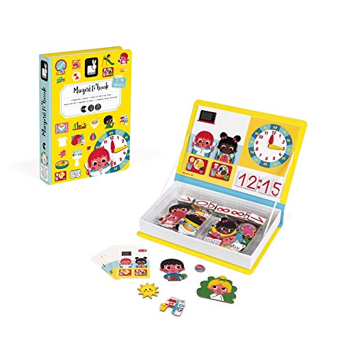 Janod Magnetibook Uczę się zegarka – Zabawka edukacyjna – 3700217327248