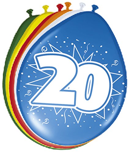 Folat Balony na 20 urodziny 30 cm 8 sztuk - obrazek 1