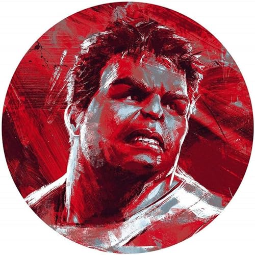 Marvel Komar DOT okrągła i samoprzylepna fototapeta z włókniny Avengers Painting Hulk Ø 125 cm pokój dziecięcy, tatuaż ścienny DD1 047