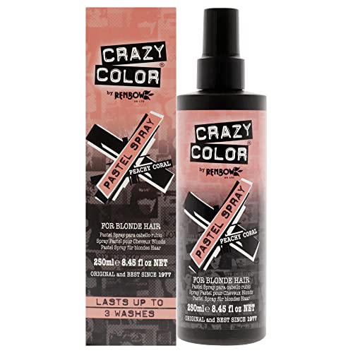 Crazy Color Pastel Peachy Coral lakier do włosów, 250 ml